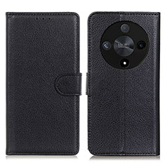 Leather Case Stands Flip Cover Holder A03D for Huawei Honor Magic6 Lite 5G Black