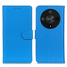 Leather Case Stands Flip Cover Holder A03D for Huawei Honor X9b 5G Sky Blue