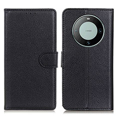 Leather Case Stands Flip Cover Holder A03D for Huawei Mate 60 Black