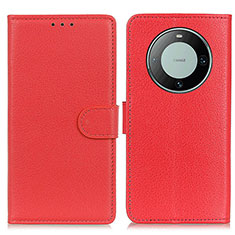 Leather Case Stands Flip Cover Holder A03D for Huawei Mate 60 Red