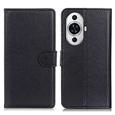 Leather Case Stands Flip Cover Holder A03D for Huawei Nova 11 Ultra Black