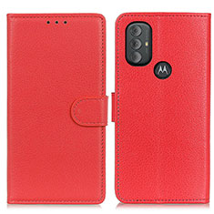 Leather Case Stands Flip Cover Holder A03D for Motorola Moto G Play Gen 2 Red