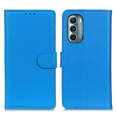 Leather Case Stands Flip Cover Holder A03D for Motorola Moto G Stylus (2022) 5G Sky Blue