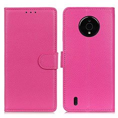 Leather Case Stands Flip Cover Holder A03D for Nokia C200 Hot Pink