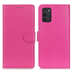 Leather Case Stands Flip Cover Holder A03D for Nokia G100 Hot Pink