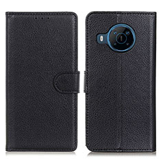 Leather Case Stands Flip Cover Holder A03D for Nokia X100 5G Black