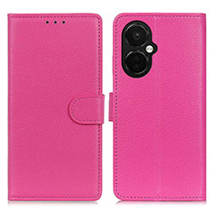 Leather Case Stands Flip Cover Holder A03D for OnePlus Nord CE 3 5G Hot Pink