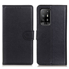 Leather Case Stands Flip Cover Holder A03D for Oppo A94 5G Black