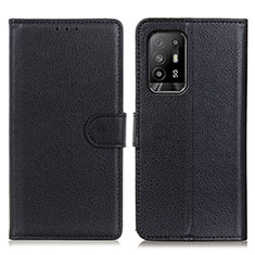 Leather Case Stands Flip Cover Holder A03D for Oppo A95 5G Black