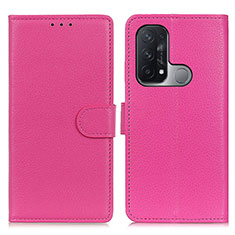 Leather Case Stands Flip Cover Holder A03D for Oppo Reno5 A Purple