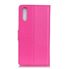 Leather Case Stands Flip Cover Holder A03D for Samsung Galaxy A02 Hot Pink