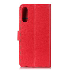 Leather Case Stands Flip Cover Holder A03D for Samsung Galaxy A02 Red