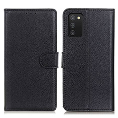 Leather Case Stands Flip Cover Holder A03D for Samsung Galaxy A03s Black