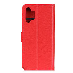 Leather Case Stands Flip Cover Holder A03D for Samsung Galaxy A32 4G Red