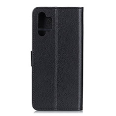 Leather Case Stands Flip Cover Holder A03D for Samsung Galaxy A32 5G Black
