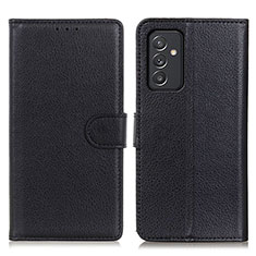 Leather Case Stands Flip Cover Holder A03D for Samsung Galaxy A54 5G Black