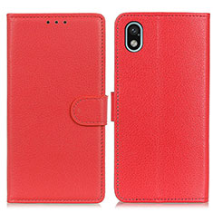 Leather Case Stands Flip Cover Holder A03D for Sony Xperia Ace III SO-53C Red