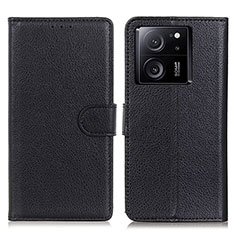 Leather Case Stands Flip Cover Holder A03D for Xiaomi Mi 13T 5G Black