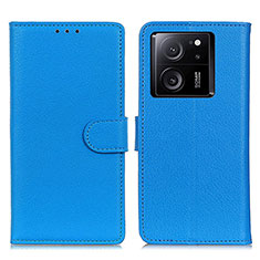 Leather Case Stands Flip Cover Holder A03D for Xiaomi Mi 13T 5G Sky Blue