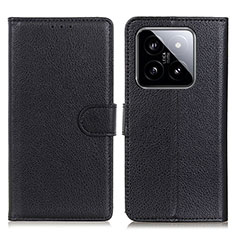 Leather Case Stands Flip Cover Holder A03D for Xiaomi Mi 14 5G Black