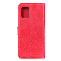 Leather Case Stands Flip Cover Holder A04D for Motorola Moto Edge S 5G Red