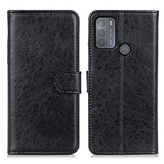 Leather Case Stands Flip Cover Holder A04D for Motorola Moto G50 Black