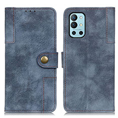 Leather Case Stands Flip Cover Holder A04D for OnePlus 9R 5G Blue