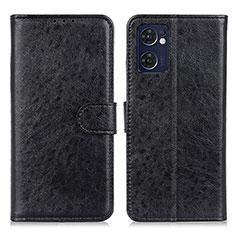 Leather Case Stands Flip Cover Holder A04D for OnePlus Nord CE 2 5G Black