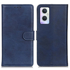 Leather Case Stands Flip Cover Holder A04D for Oppo F21s Pro 5G Blue