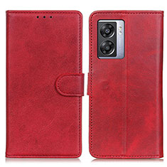 Leather Case Stands Flip Cover Holder A04D for Realme V23i 5G Red