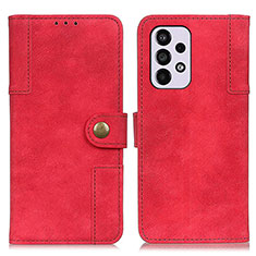 Leather Case Stands Flip Cover Holder A04D for Samsung Galaxy A33 5G Red