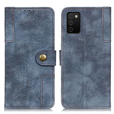 Leather Case Stands Flip Cover Holder A04D for Samsung Galaxy M02s Blue