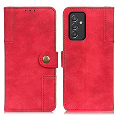 Leather Case Stands Flip Cover Holder A04D for Samsung Galaxy M54 5G Red