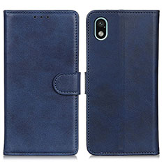 Leather Case Stands Flip Cover Holder A04D for Sony Xperia Ace III Blue