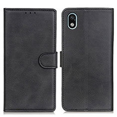 Leather Case Stands Flip Cover Holder A04D for Sony Xperia Ace III SO-53C Black