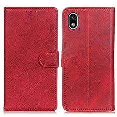 Leather Case Stands Flip Cover Holder A04D for Sony Xperia Ace III SO-53C Red
