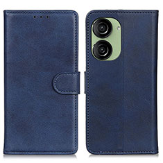 Leather Case Stands Flip Cover Holder A05D for Asus ZenFone 10 Blue