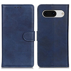 Leather Case Stands Flip Cover Holder A05D for Google Pixel 8a 5G Blue