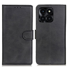 Leather Case Stands Flip Cover Holder A05D for Huawei Honor X6a Black