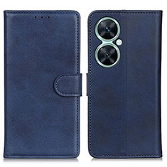 Leather Case Stands Flip Cover Holder A05D for Huawei Nova 11i Blue