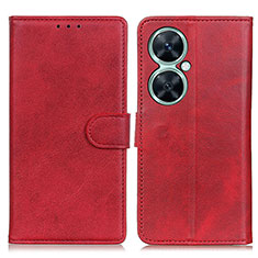 Leather Case Stands Flip Cover Holder A05D for Huawei Nova 11i Red