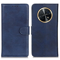 Leather Case Stands Flip Cover Holder A05D for Huawei Nova Y91 Blue