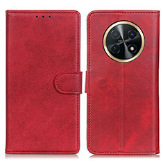 Leather Case Stands Flip Cover Holder A05D for Huawei Nova Y91 Red