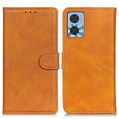 Leather Case Stands Flip Cover Holder A05D for Motorola Moto E22i Brown