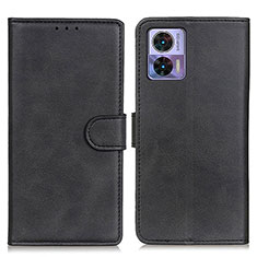 Leather Case Stands Flip Cover Holder A05D for Motorola Moto Edge 30 Lite 5G Black