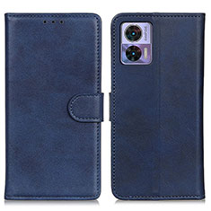 Leather Case Stands Flip Cover Holder A05D for Motorola Moto Edge 30 Neo 5G Blue