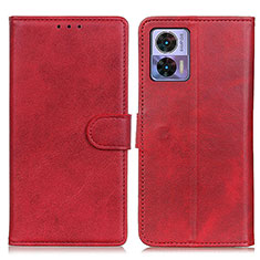 Leather Case Stands Flip Cover Holder A05D for Motorola Moto Edge 30 Neo 5G Red