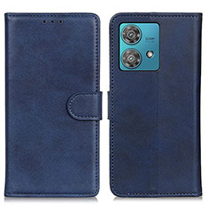 Leather Case Stands Flip Cover Holder A05D for Motorola Moto Edge 40 Neo 5G Blue