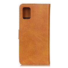 Leather Case Stands Flip Cover Holder A05D for Motorola Moto Edge S 5G Brown