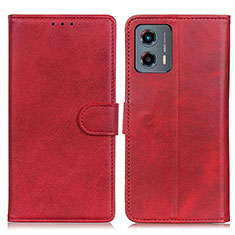 Leather Case Stands Flip Cover Holder A05D for Motorola Moto G 5G (2023) Red